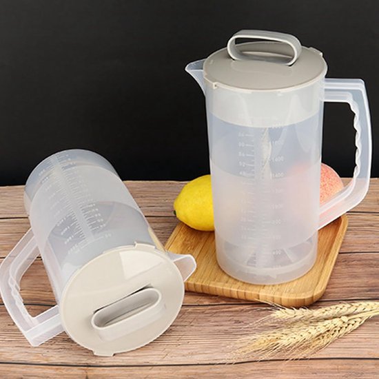 Handmatige Sapcentrifuge - Blender Vruchtensap Maker - Gezond Sap Maken - Grote Capaciteit - 2000 ml - Wit — afbeelding 4