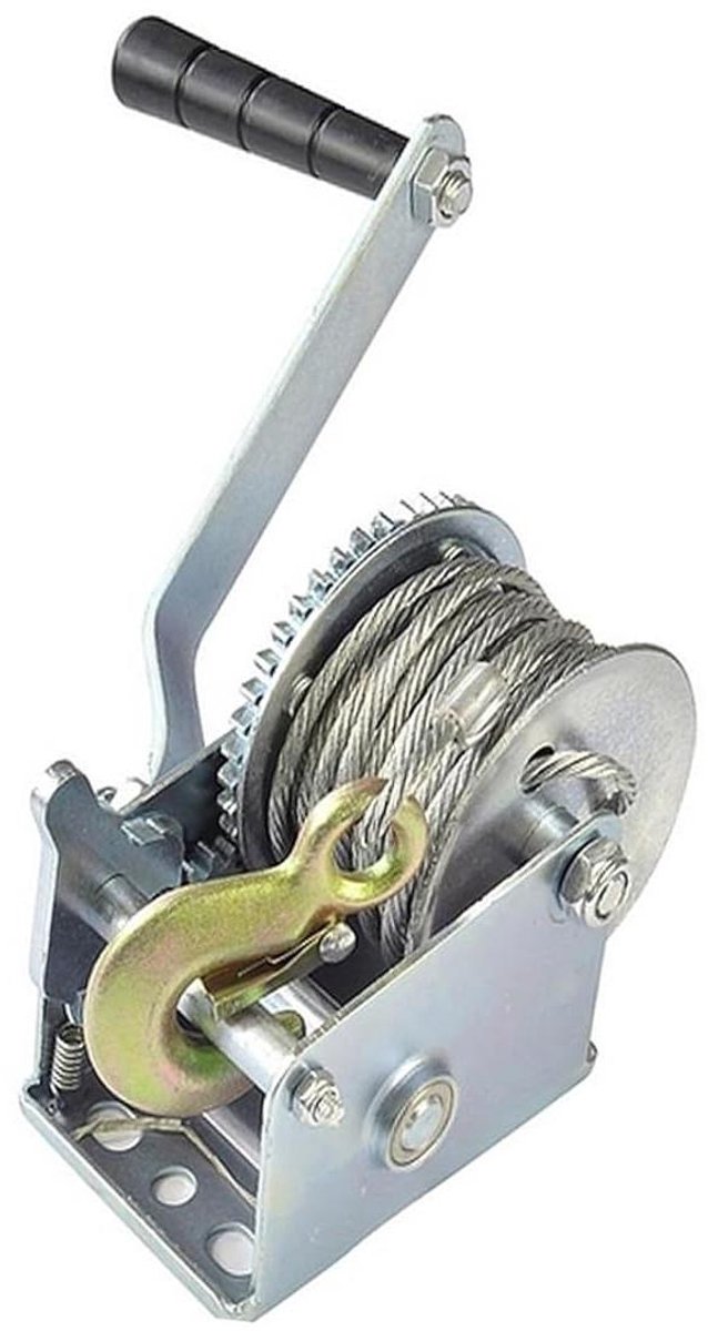 Handmatige Handlier - Kabel Lier - Zware Voorwerpen Verplaatsen - Met Veiligheidspal - 800 lbs - Staal