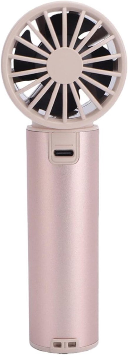 Draagbare Handventilator - Oplaadbare Ventilator - Persoonlijke Koeling - 100 Versnellingen Wind - 3000mAh Batterij - Goud