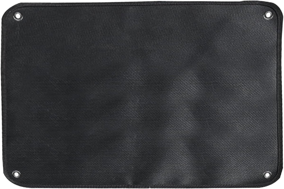 Vuurmat - Grillmat Brandwerend - Terras Beschermen - Snijdbaar Glasvezel - 122 x 229 cm - Zwart