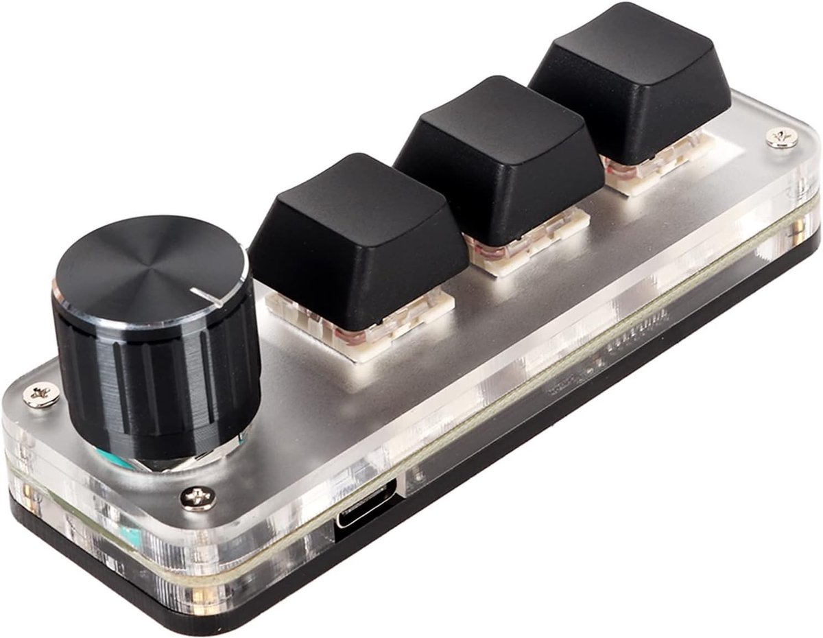 Compact Mechanisch Gamingtoetsenbord met Programmeerbare Knoppen, Ergonomisch Ontwerp, Plug and Play, Geschikt voor Windows, Linux en macOS