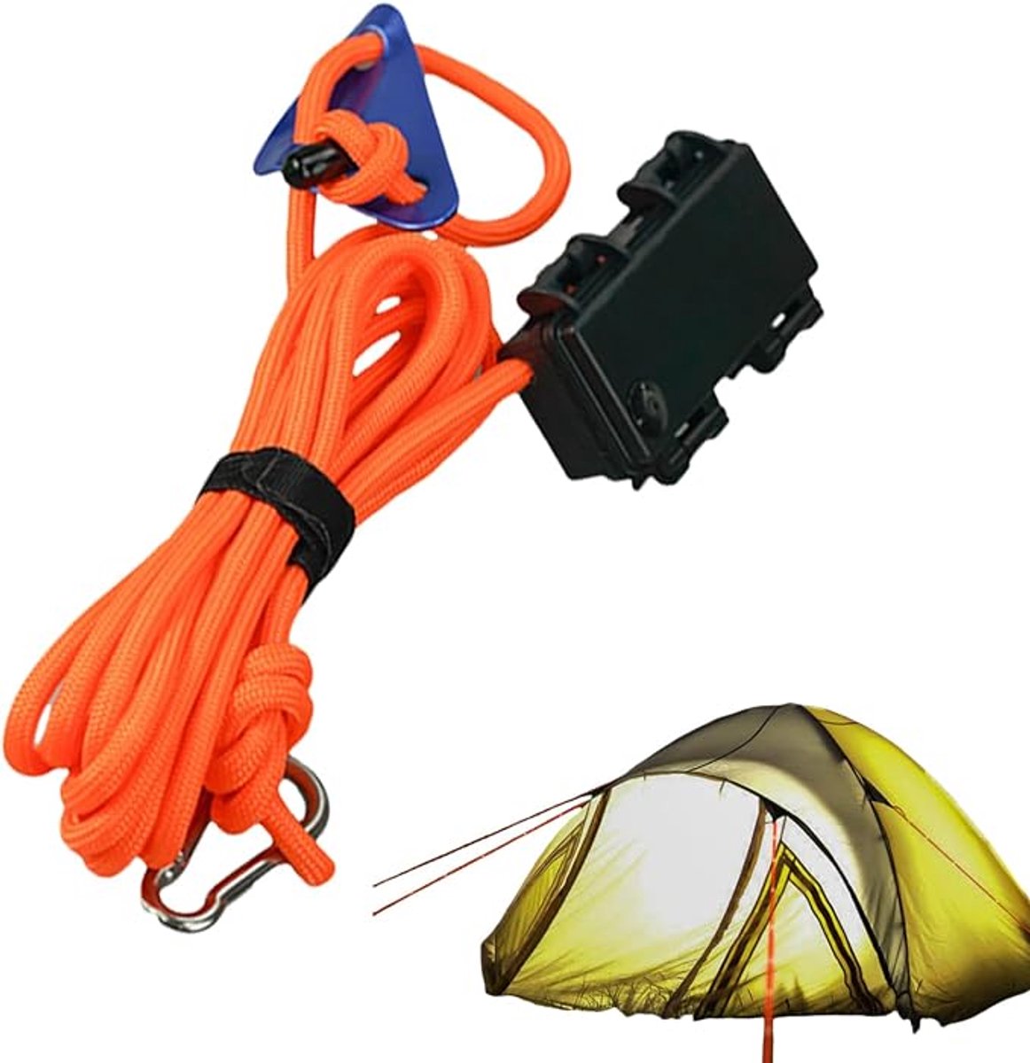 Lichtgevend Paracord - Tentkoord - Scheerlijn - Tent Scheerlijn - wandeltouw - met LED - verlicht - Reflecterende Scheerlijnen - Tentuitrusting - kampeeraccessoire - tentverlichting - Tentkoord voor Luifel en Tent - Oranje - 3 m