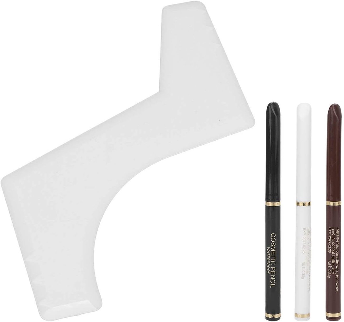 Beard Pencil Set voor Mannen - 4 Delige Set voor Baardstyling, Waterdichte Baardpotloden en Gids Model