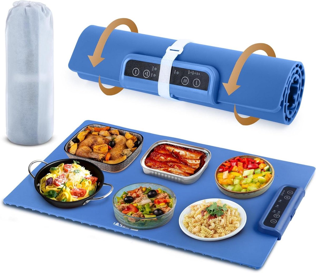 Elektrische Verwarmingsmat - Warmhoudmat Buffet - Eten Warm Houden - Joule Heating Principe - Niet Gespecificeerd - Blauw