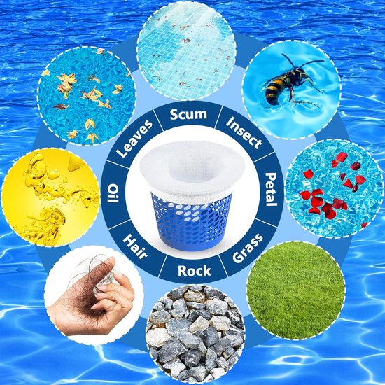 Skimmer Sokken, 30 stuks Skimmer Filter Sokken, Filter Skimmer Pool — afbeelding 3