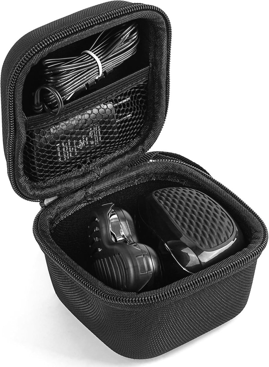 Harde EVA Head Hair Shaver Case, Balder Boss voor heren met mesh zak voor reizen, reizen opbergtas compatibel met RMton Balder Pro Head Shaver XR7120/XR7000 (zwart)