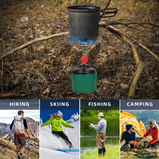 draagbaar gasfornuis voor buiten, campinggasfornuis, enkele brander, geschikt voor outdoor-activiteiten, kamperen en wandelingen van Draagbaar — afbeelding 3