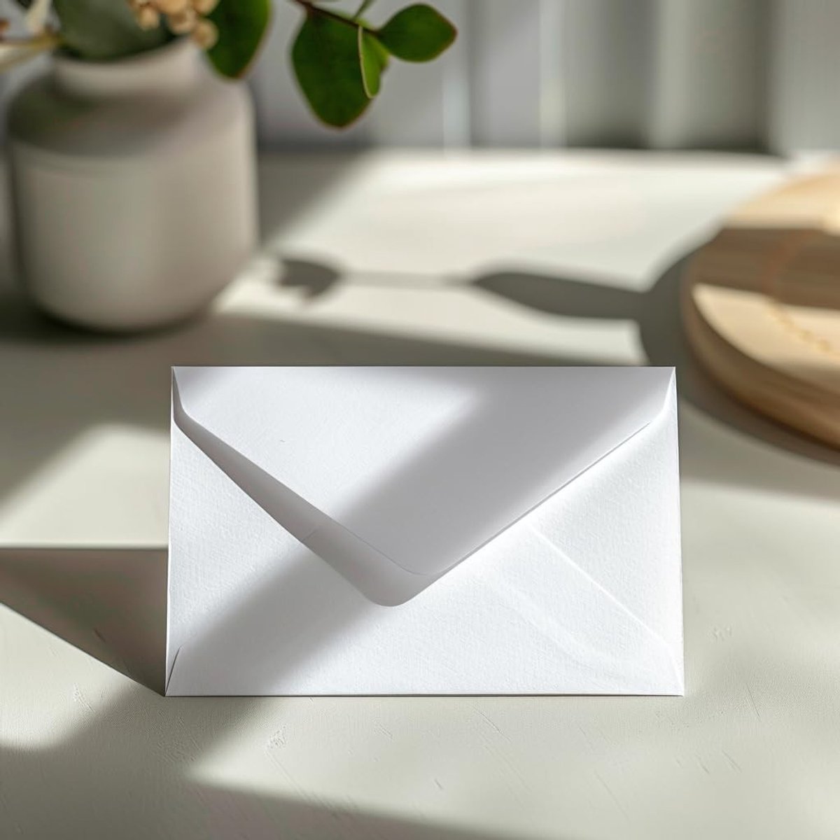 Rechthoekige Enveloppen - Papier - Wit - 14 x 19 cm - 120 g/m² - Voor Foto's