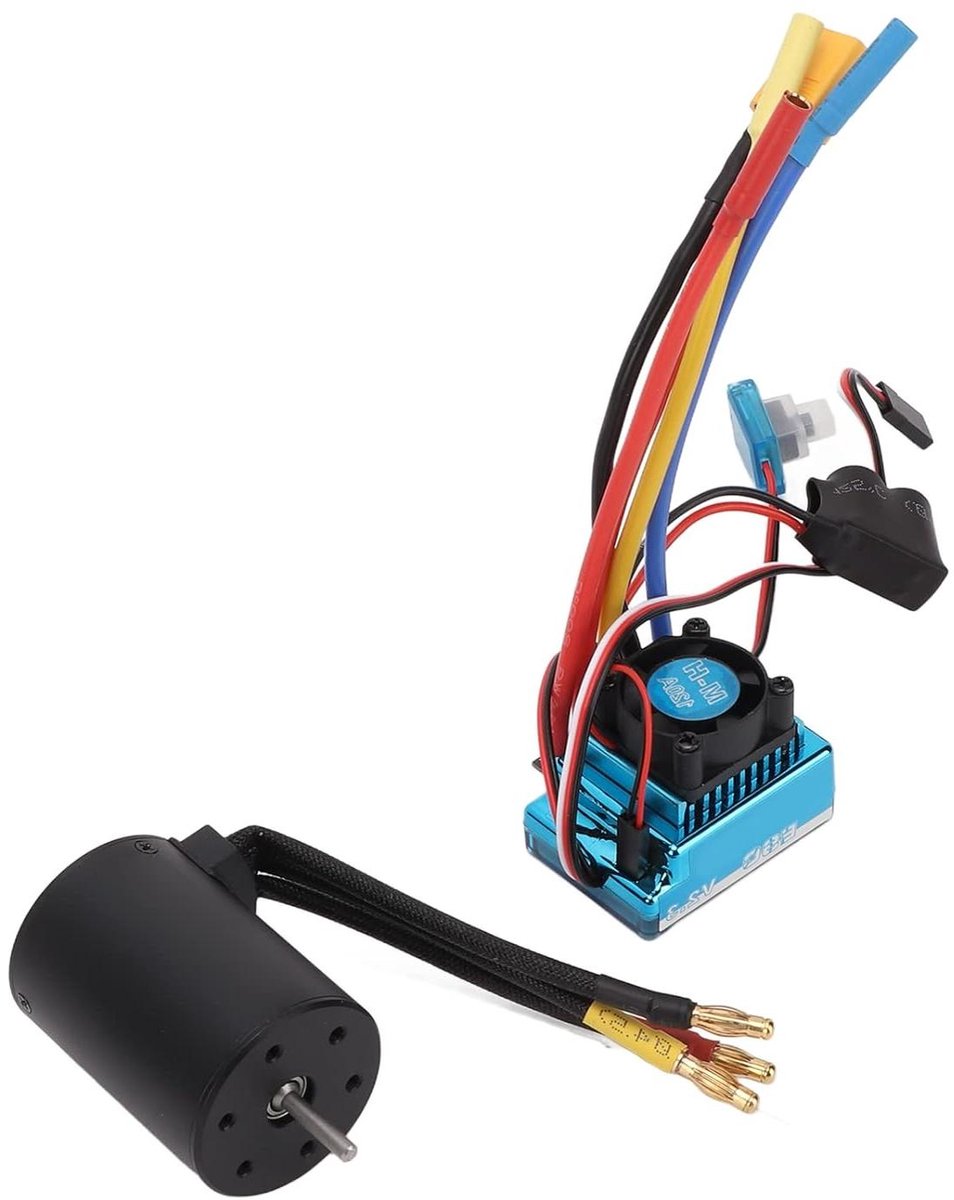 Borstelloze Motor ESC Combo - RC Motor Upgrade - RC Auto Performance - Waterdicht en Stofdicht - 1/10 1/8 Schaal