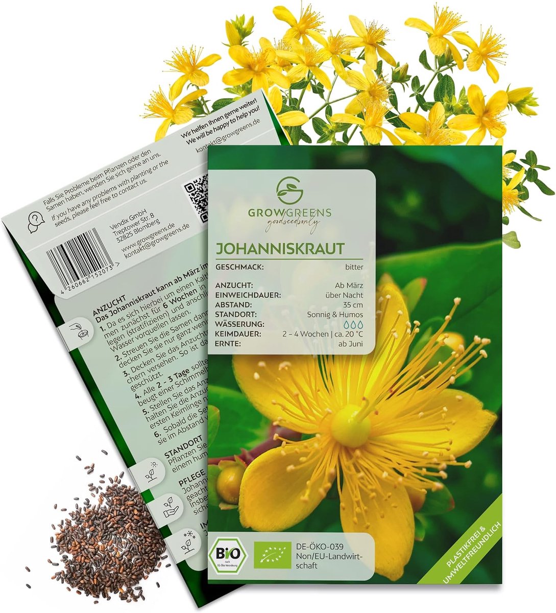 Biologische sint-janskruidzaden - 300 zaden - medicinale plant - ideaal voor kruidentuin - ShopVlot