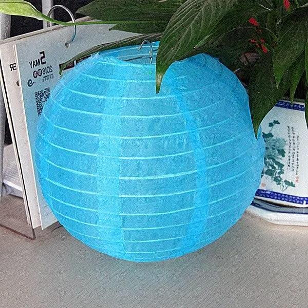 Nylon Lampion - Papieren Lampion Decoratieve Lantaarn - Feestdecoratie - Waterdicht Nylon Materiaal - 10 stuks - Nautisch Blauw