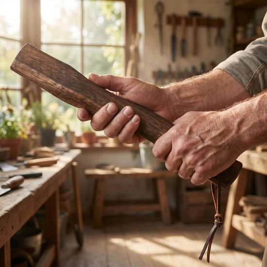 Vervangende bijlsteel van hout reparatie campingbijl hickory steel voor bijl splijtbijl kleine bijlsteel als vervanging vervanging bijlsteel rustieke houten scheit tuinas — afbeelding 5