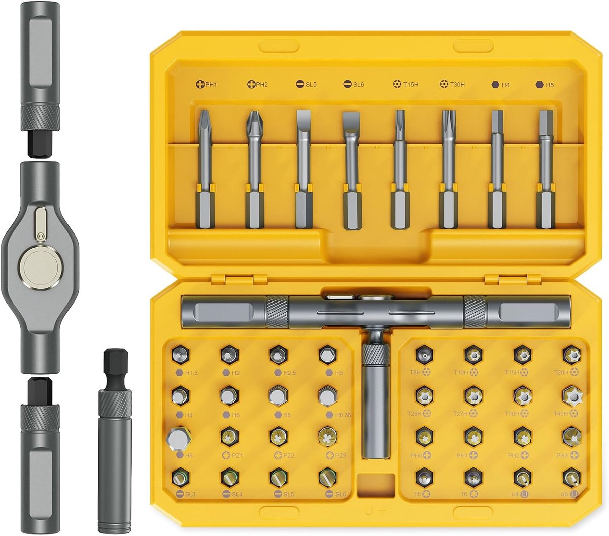 Ratelschroevendraaierset, 42-in-1 magnetische schroevendraaiersets
