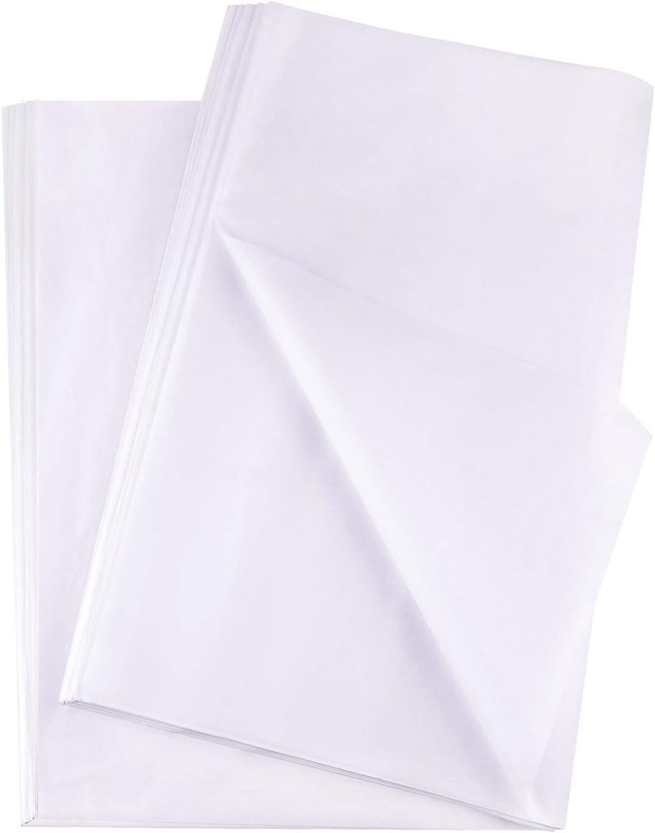 100 vellen kersttissuepapier wit geschenkinpakpapier voor