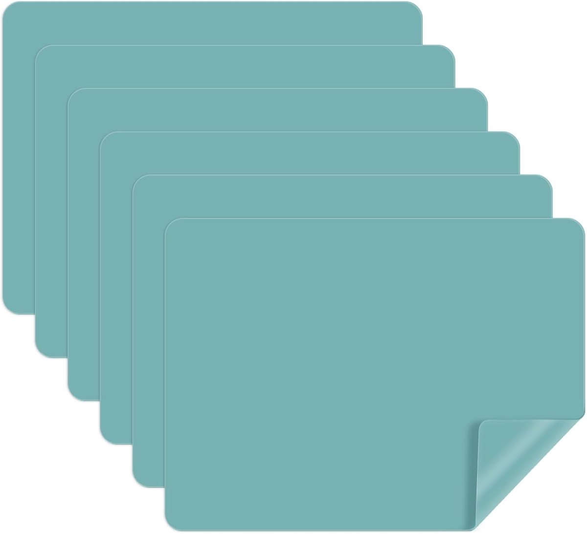 Matten voor Epoxyhars, 6 Stuks 40x30cm Schilderonderlegger voor Kinderen, Antislip en Anti-Aanbaklaag, Siliconen Plaat voor Handwerk, Giethars, Creatie Klei (Groen)