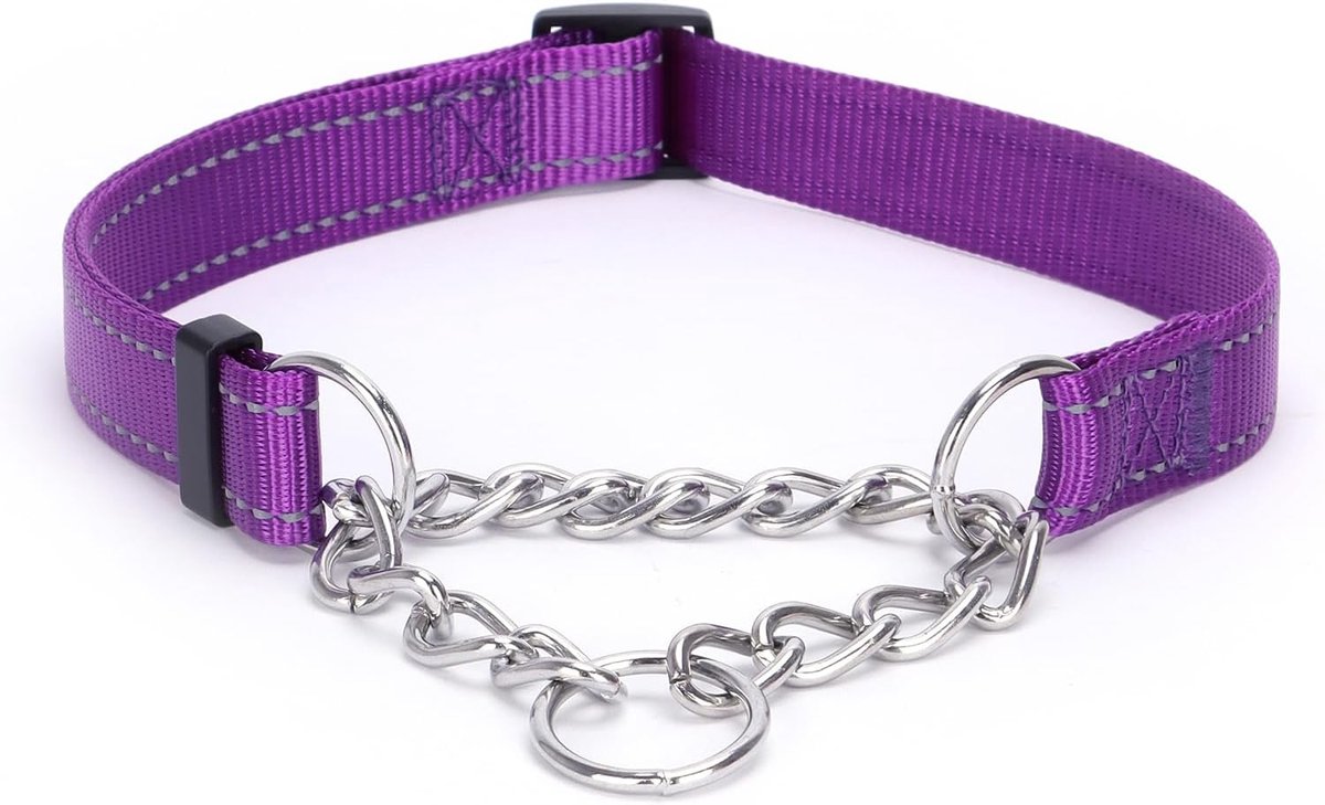 Hondenhalsband, ketting van roestvrij staal, Martingale halsband met