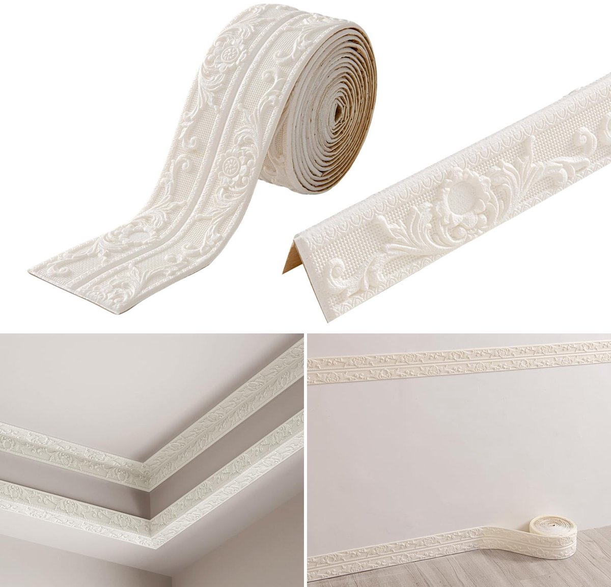 Omgoods - Zelfklevende Wallpaper Border - 4.5m x 10cm - Rococo Stijl