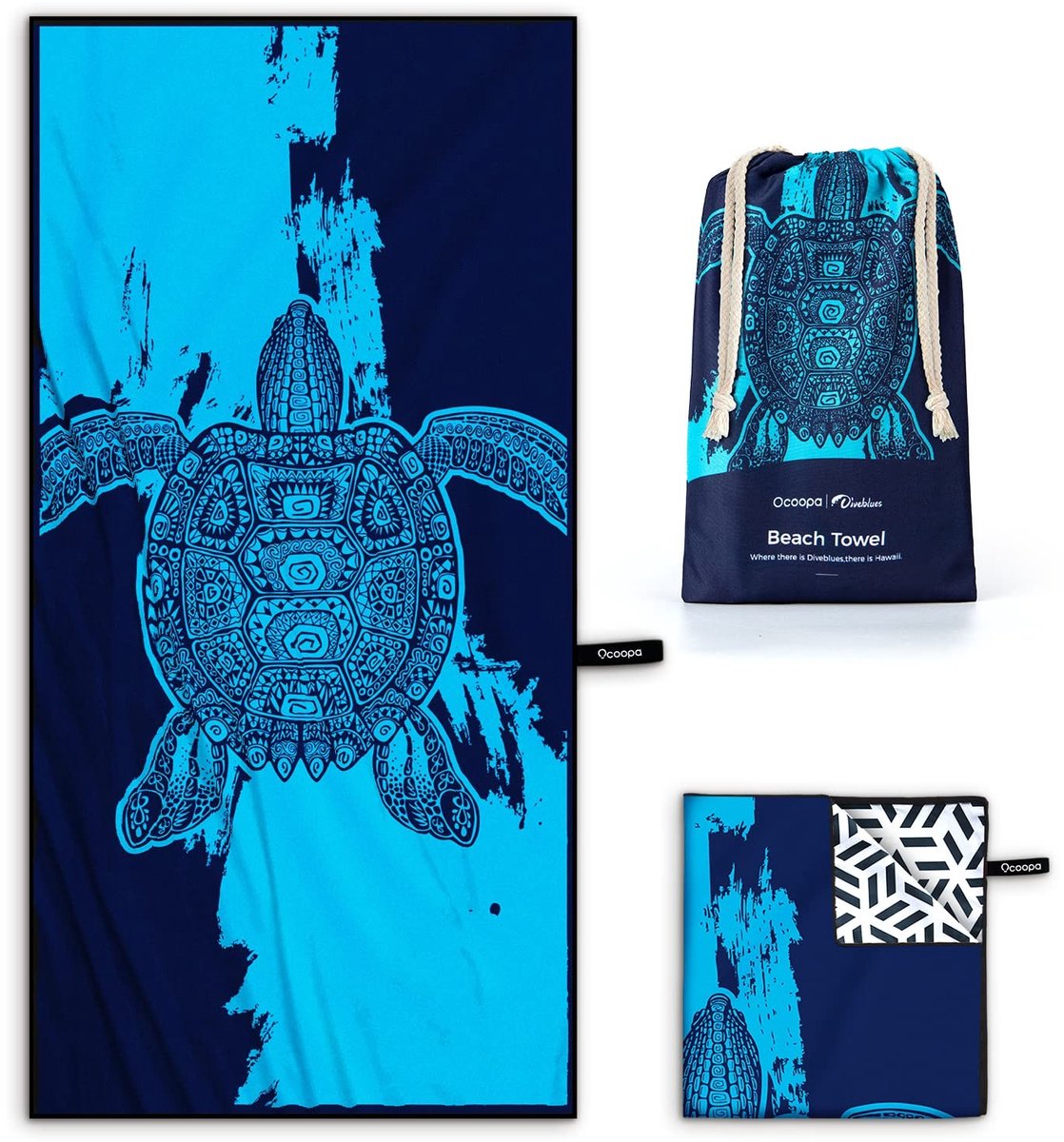 Omgoods - Microfiber Strandhanddoek - Extra Groot 178x80cm, Sneldrogend en Zacht