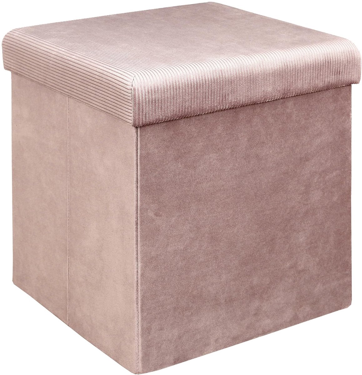 Omgoods - Coffre Pouf Pliable - Ruimtebesparende Zitzak - Roze
