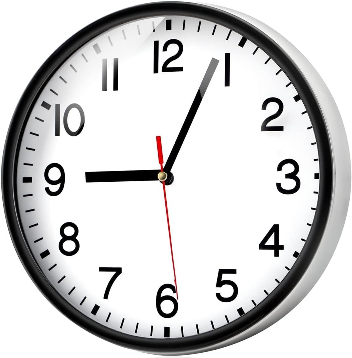 Omgoods - Stille Quartz Wandklok 9" - Batterij Aangedreven met Quartz Beweging