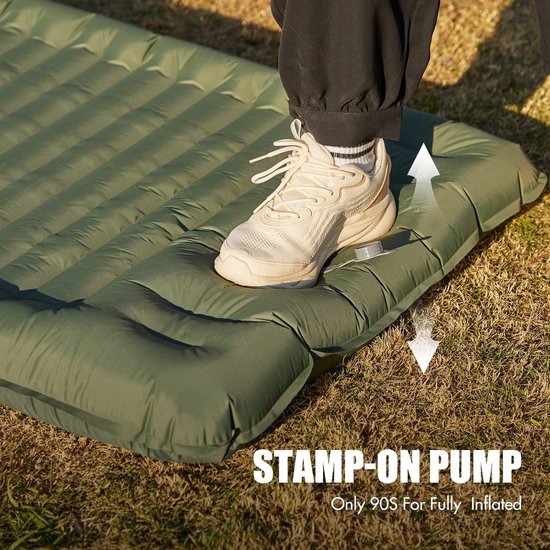 Omgoods - Inflatable Camping Mattress met Voetpomp, 10 cm Dikte, Lichtgewicht en Draagbaar — afbeelding 3