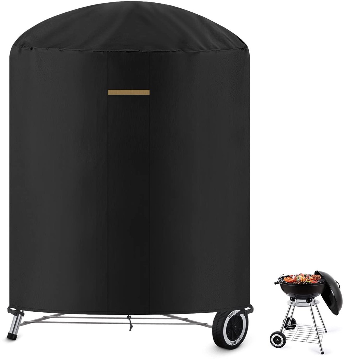 Omgoods- Gas BBQ Cover Waterdicht - Barbecuehoes - Ronde BBQ-hoes - Ø77x90cm - Duurzaam - Oxford-materiaal met PU-coating