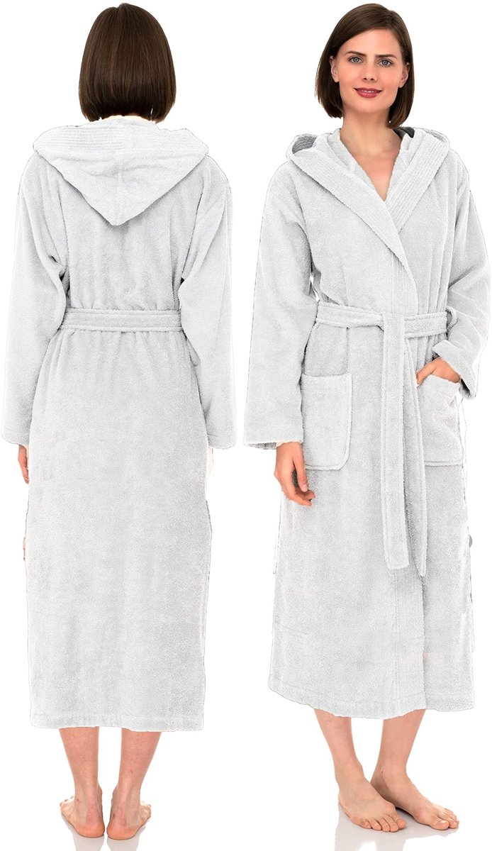 Omgoods - Luxe Badjas met Kap van 100% Katoen voor Dames en Heren