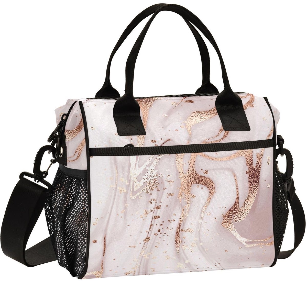 Omgoods - Geïsoleerde Lunchtas in Rose Gold Marmer