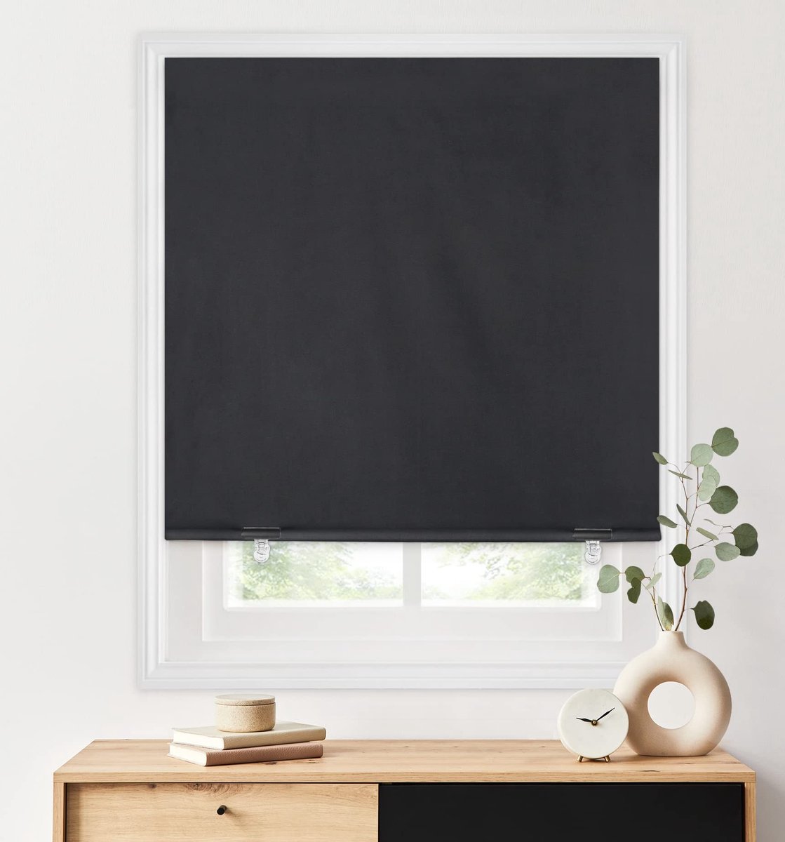 Omgoods - 100% Blackout Rolgordijn - Geen Gereedschap, 91 x 183 cm
