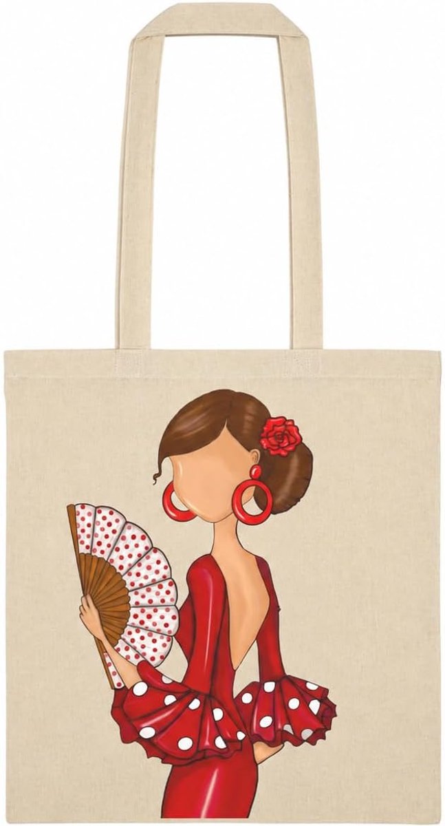 Flamenco Pepa Tas 38x42cm | 135gr katoen, draagt tot 5kg