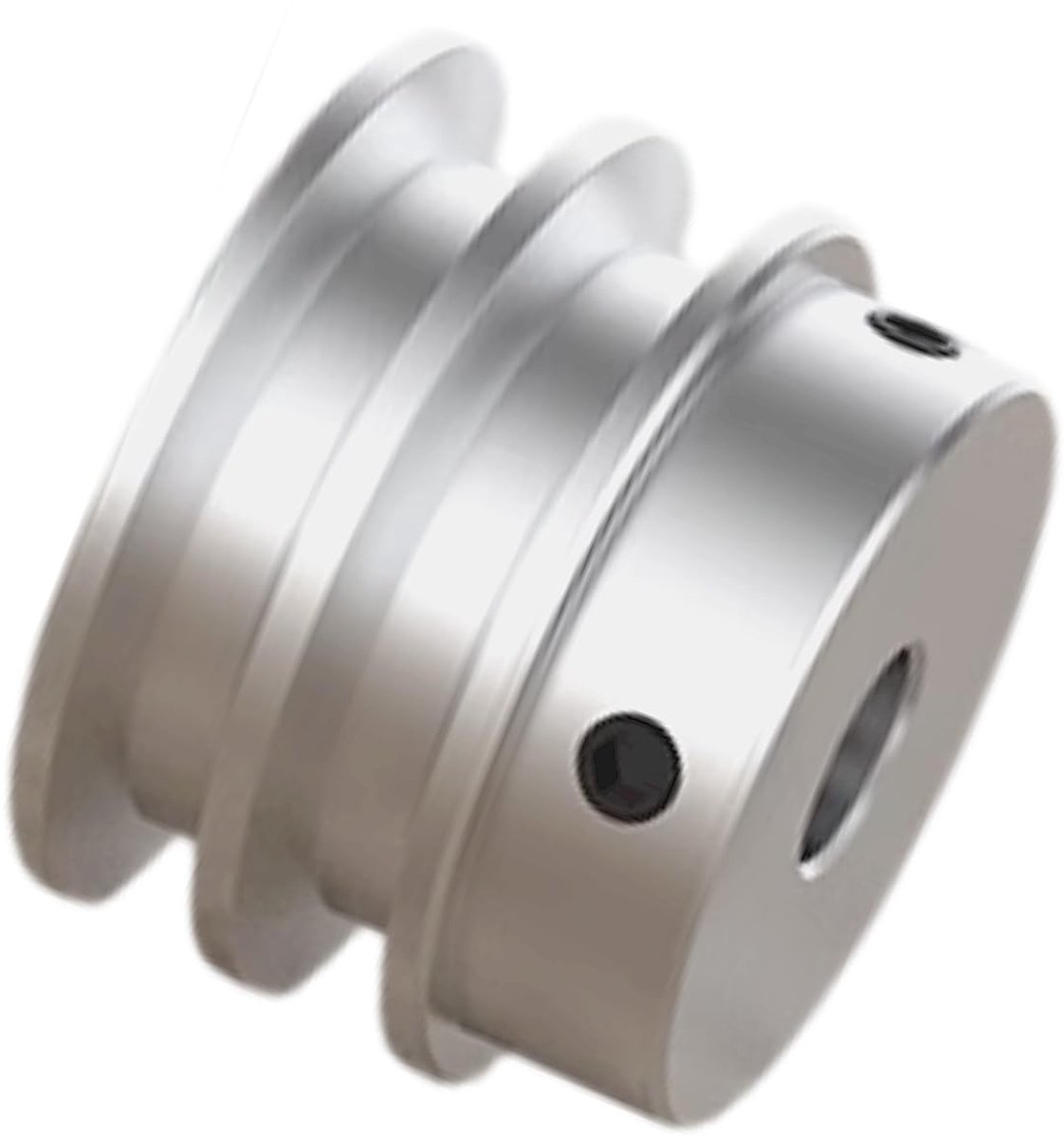 Omgoods - Dubbele Groef Aluminium V-Groef Poelie van 40 mm met 19 mm Bore