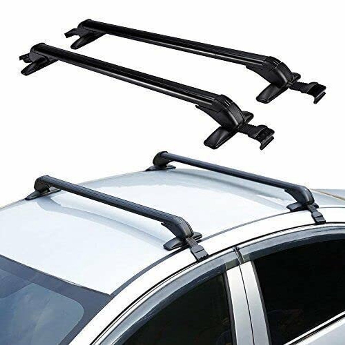 Omgoods - Pack van 2 Dakkoffers - Universele Auto Dakkoffers voor Bagage en Fietsendrager