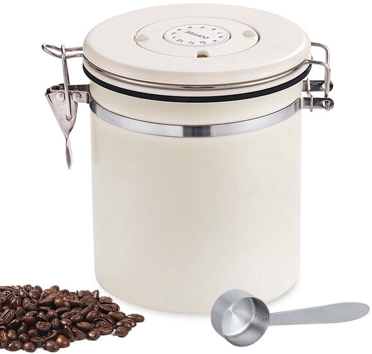 Omgoods - RVS Luchtdichte Koffiecan 1.5L voor Koffiebonen en Thee