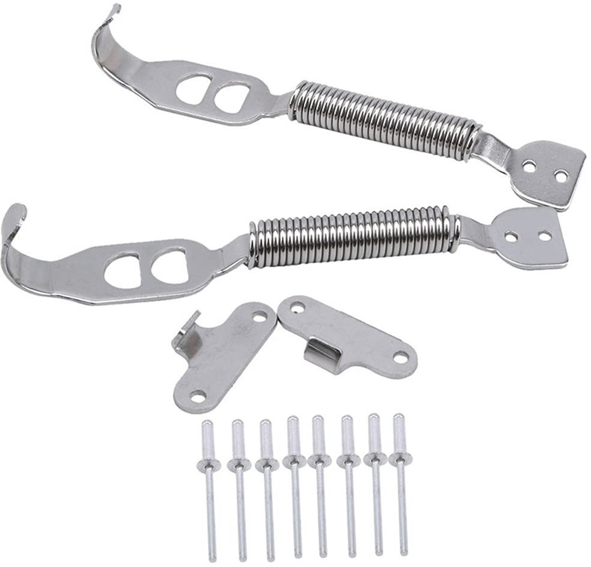 Omgoods- Motorkap Sluiting - Aluminium Sluiting - Racing Sport - Sluiting Kit - Sluiting Klemmen - 15 cm x 2,5 cm - Lichtgewicht 180g - Motorkap Vergrendeling