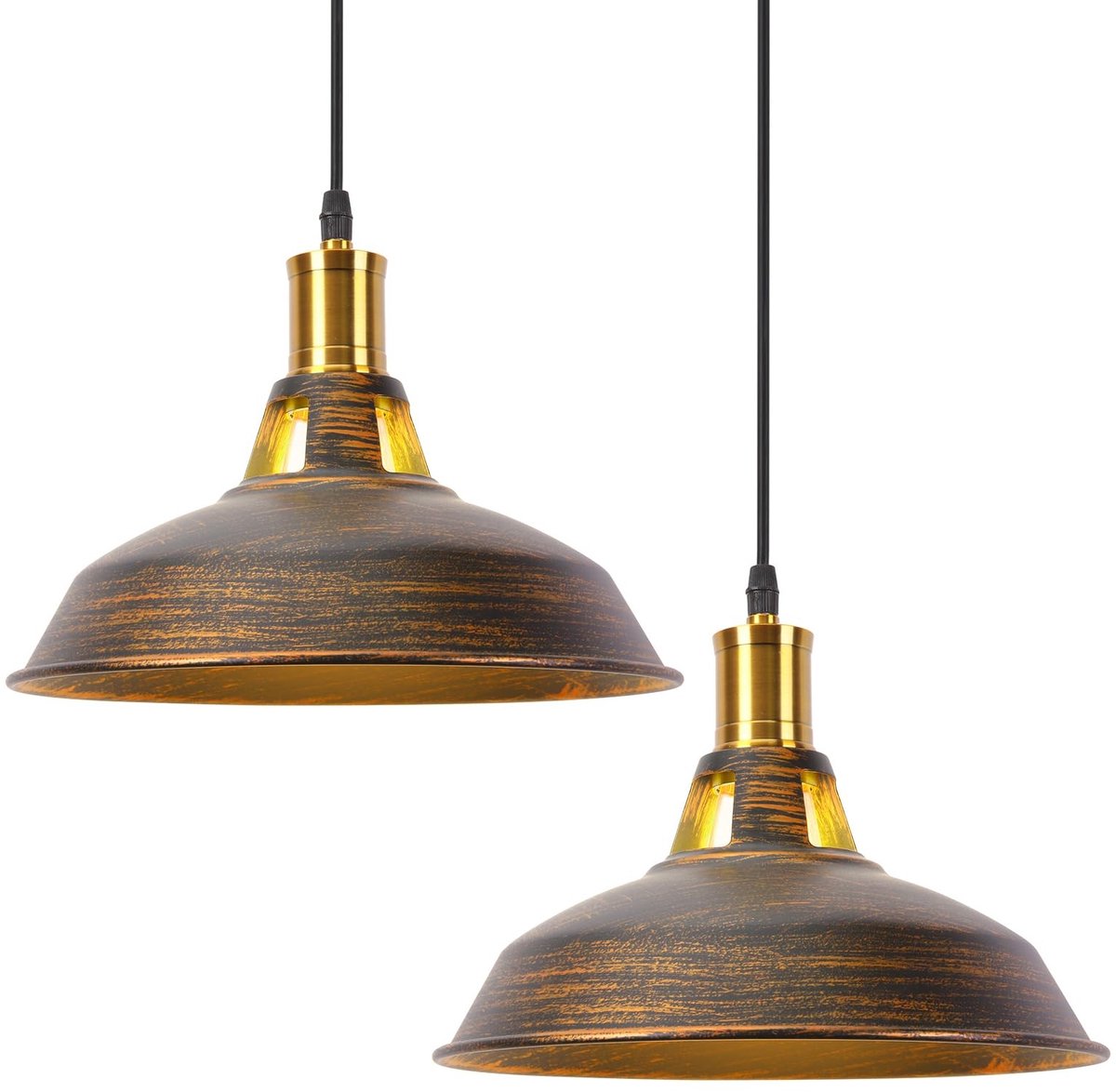 Omgoods - Retro Hanglamp - Industrieel IJzeren Lampenkap 27 cm