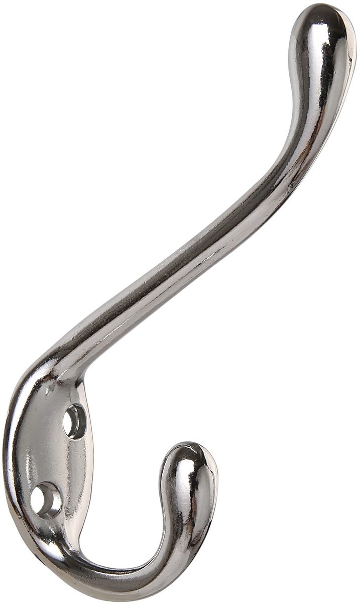 Omgoods - 6 Stuks Dubbele Haken voor Kleding en Handdoeken Chroom
