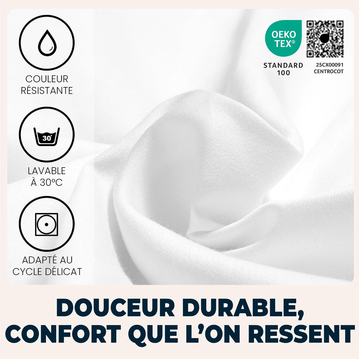 Omgoods - Fitted Sheet 200x200 cm - Wit Microfiber Hypoallergeen