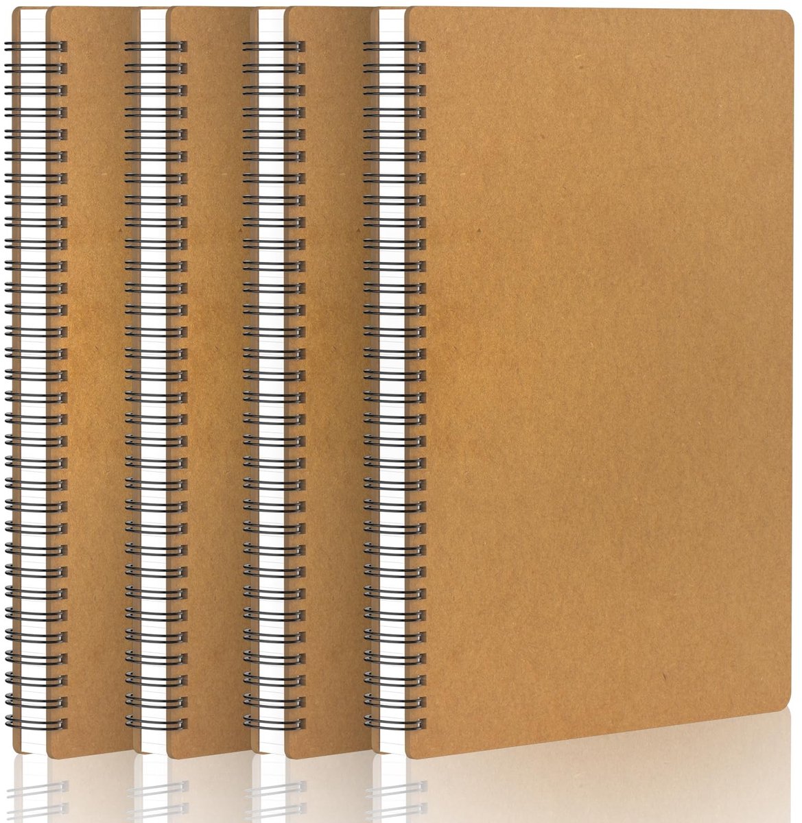 Omgoods - Spiral Notepad A4 - 4 Stuks Blank met 100 g/m² Papier