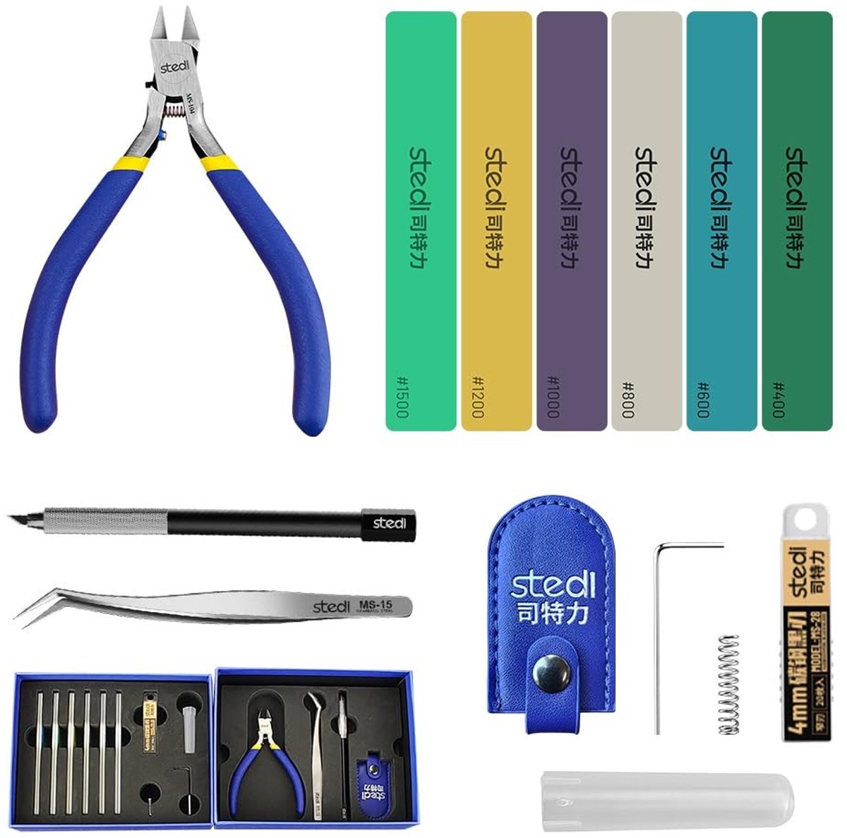 Omgoods - Model Tool Set voor Beginners - Professionele 14-delige Gereedschapsset voor Modelbouw