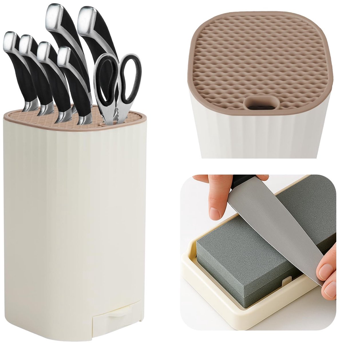 Omgoods - Multifunctioneel Mesblok met Slijper en Schaarhouder