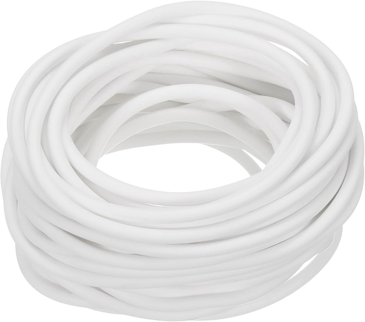 Siliconen schuimafdichtingsstrips, 3,5 mm diameter, 8 meter lang, schuimrubber, weerafdichtingsstrips, rond rubberen koord, massief voor machines en industrie, wit
