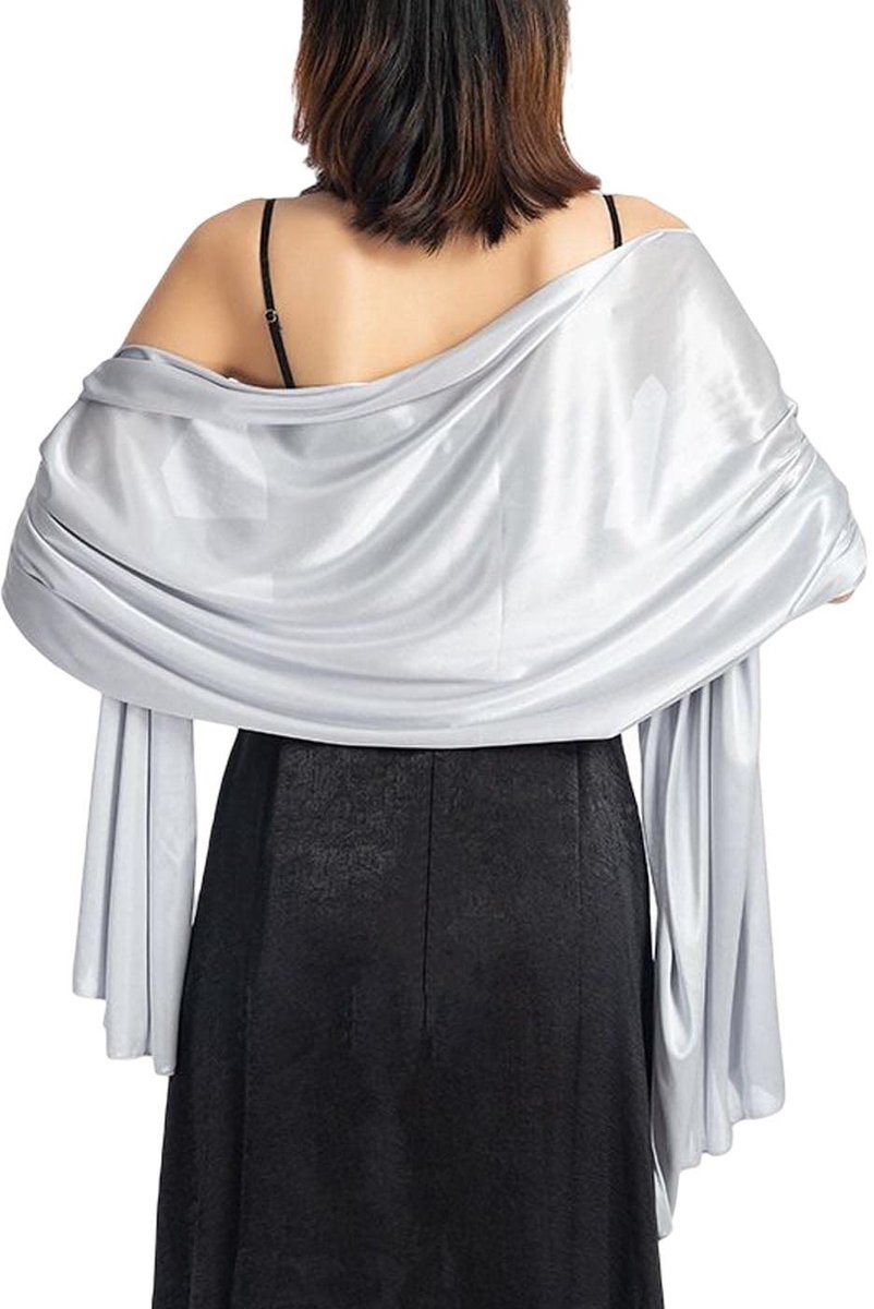 Omgoods - Elegante Avondjurk Stola - Zijde Satijnen Sjaal voor Feestelijke Gelegenheden