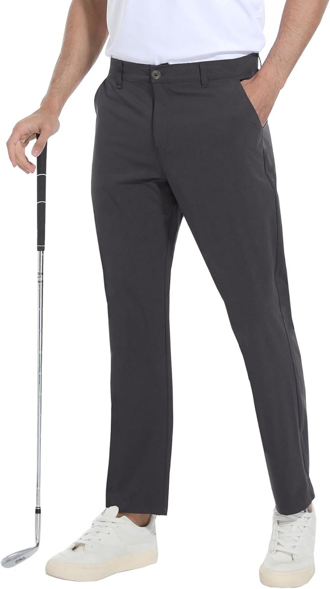 Golfbroek voor heren, met 5 zakken, lichtgewicht, stretch, sneldrogend, casual, reizen, werkjurk, broek