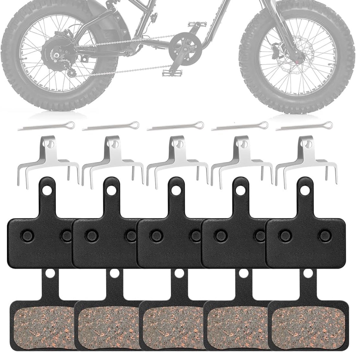 5 paar fietsremblokken voor B01S TRP Tektro Deore, schijfremblokken MTB