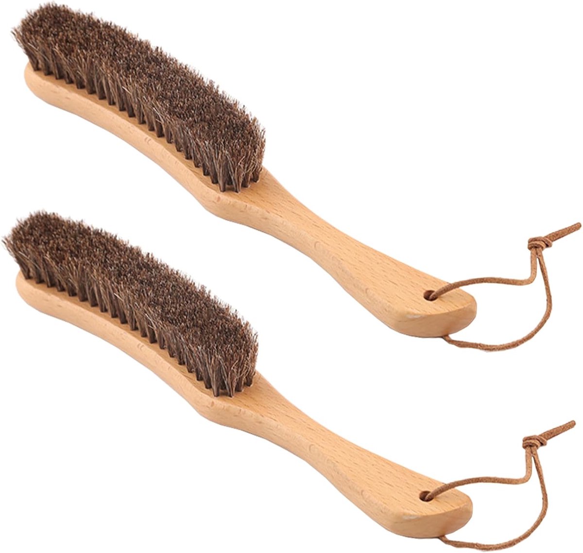 Kledingborstel, paardenhaar-pluisborstel, handvat van Europees beuken van kwaliteitsklasse A, geschikt voor pakken, mantels, beddengoed, lederwaren, dierenharen, enz. Reiniging en