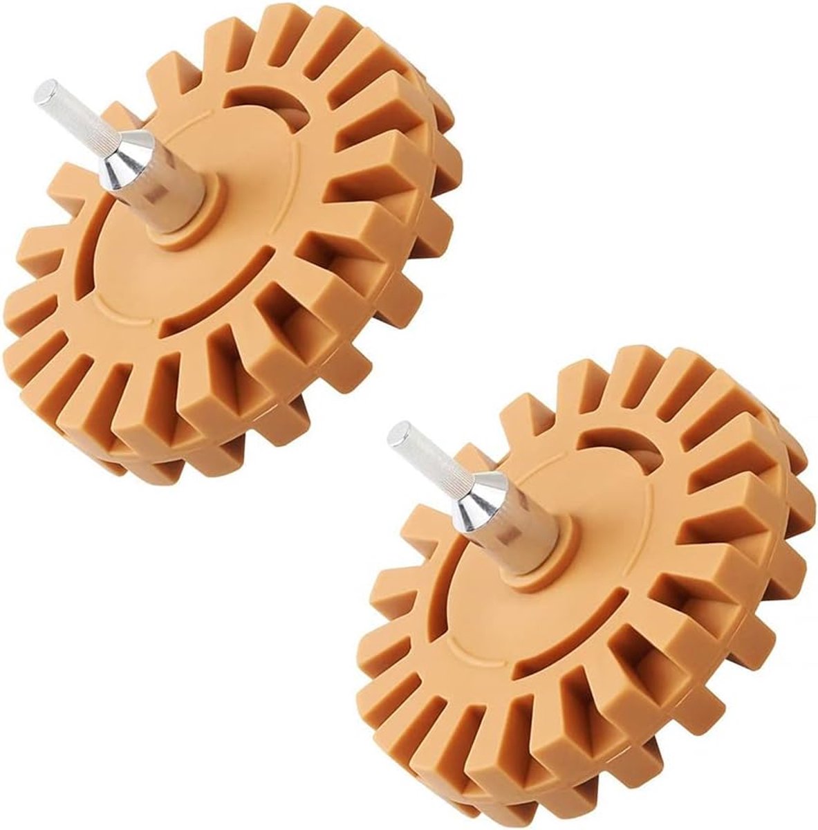 filmgum, 2 stuks velgum, gumschijf 20mm, gumboormachine accuschroevendraaier, gum met adapter voor het verwijderen van films en lijmresten op voertuigen, auto's en motoren