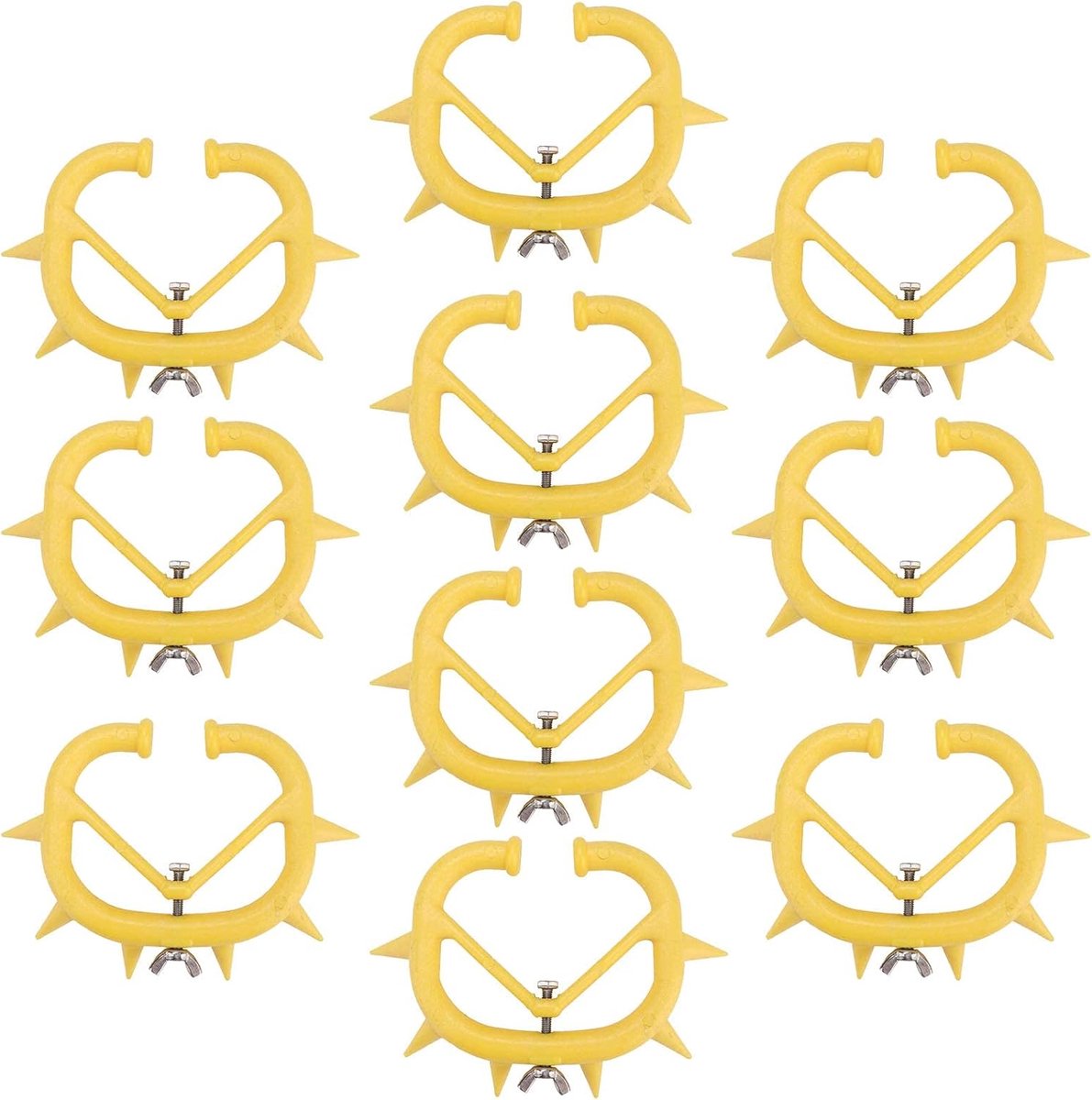 Neusring voor runderen, 10 stuks, voor het afzetten van koeien, neusring, kunststof spikes met spikes, koe spenen, verspringende ring voor vee, voorkomt zuigen