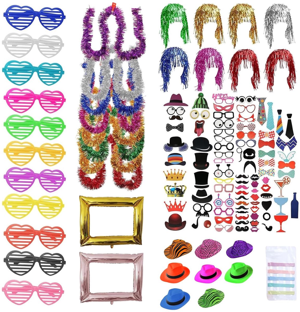 Omgoods - 146 Stuks Party Decoratie Foto Box Accessoires - Props voor Bruiloft en Feesten