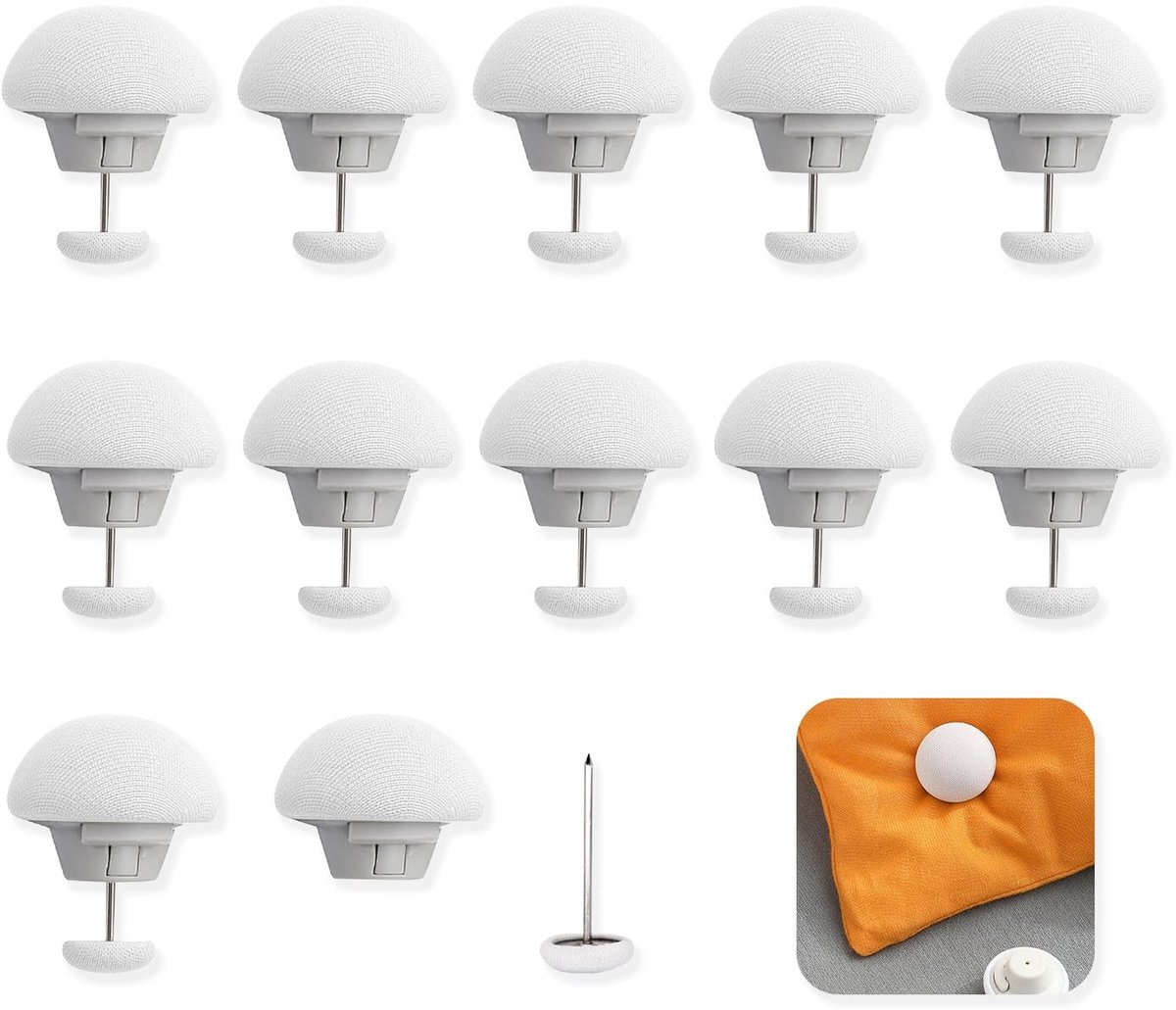Omgoods - Duvet Cover Clips, Mushroom Vorm, Non-slip Bedclips (12 Stuks)