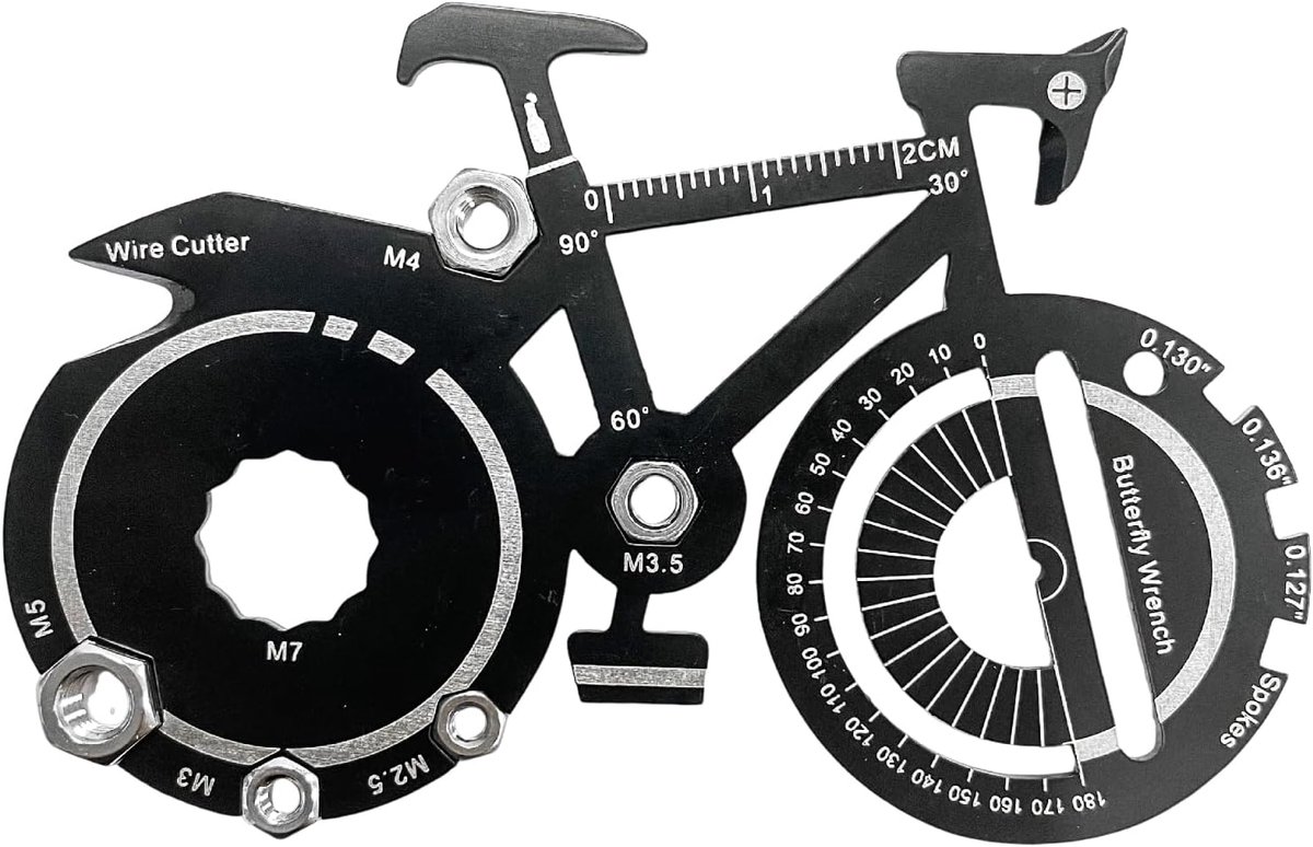 sleutelhanger, multifunctionele bieropener, bierflesopener, draagbaar outdoorgereedschap voor fietsers (zwart)